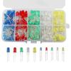 3V LED Diodes 3mm 5mm LED Diode Assortment Positive And Negative Poles High Brightness Long Lifespan Low Heat Generation