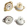 GZC9-C-1/GZC9-C-1-G Ceramic Tube Socket 9PIN Connector for 12AX7,12AT7,12AU7,ECC83,ECC82,E88CC 6922 forAudio Enthusiasts
