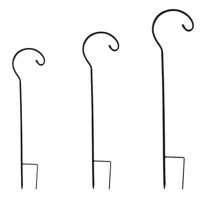 Elegant Black Iron Shepherd Hook for Garden For Lanterns and Planters