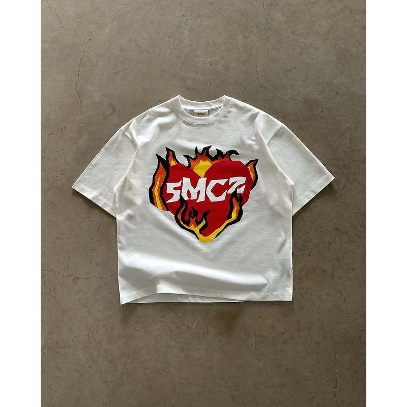 

European American Niche Streetwear Retro Original Dojo Shortsleeved Patterned Print Casual Mens Womens Street Style Fashion 4XL