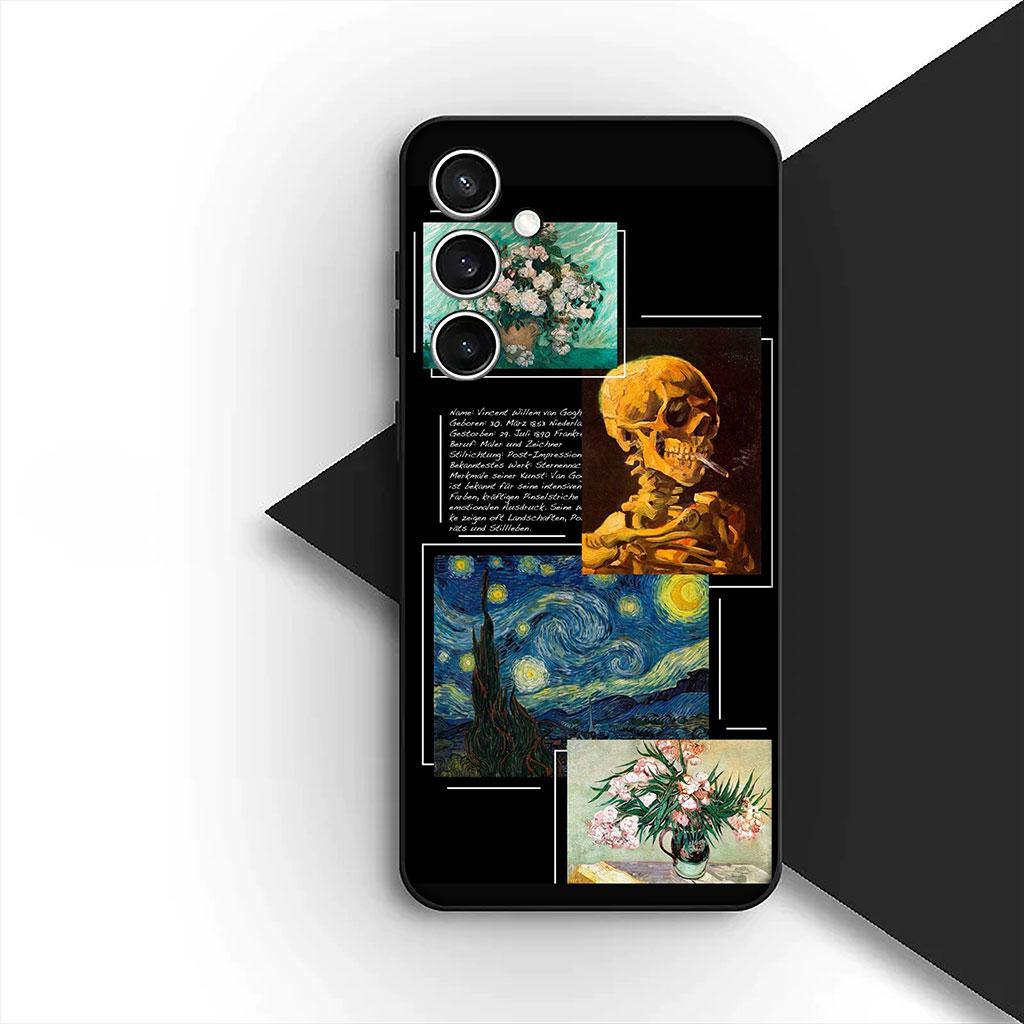 Phone Cover for Samsung Galaxy S22 S21 S20 FE Ultra Plus A07 A17 A15 A16 A25 A57 A37 Casing Case Starry Night Van Gogh Sky Art