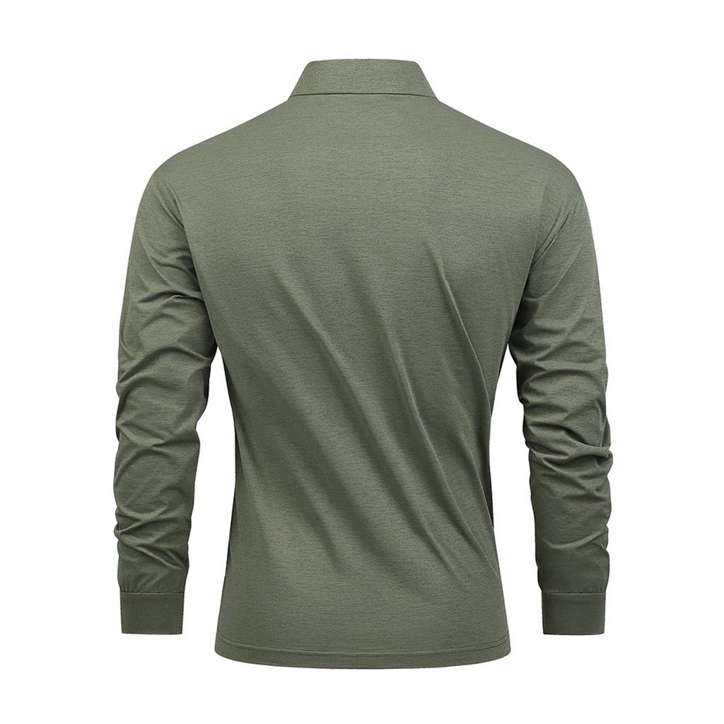 Men's Solid Color Outdoor Half Zip Sports Fitness Running Training Cycling Top