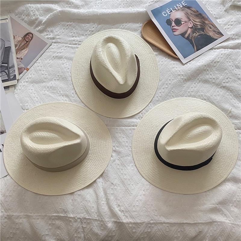 My Extreme Outdoor Activities Men's Panama Hat Simple Unisex Five-Point Straw Summer Travel Holiday Sun Hat Retro Hat Gorras Para Hombres 56-58Cm