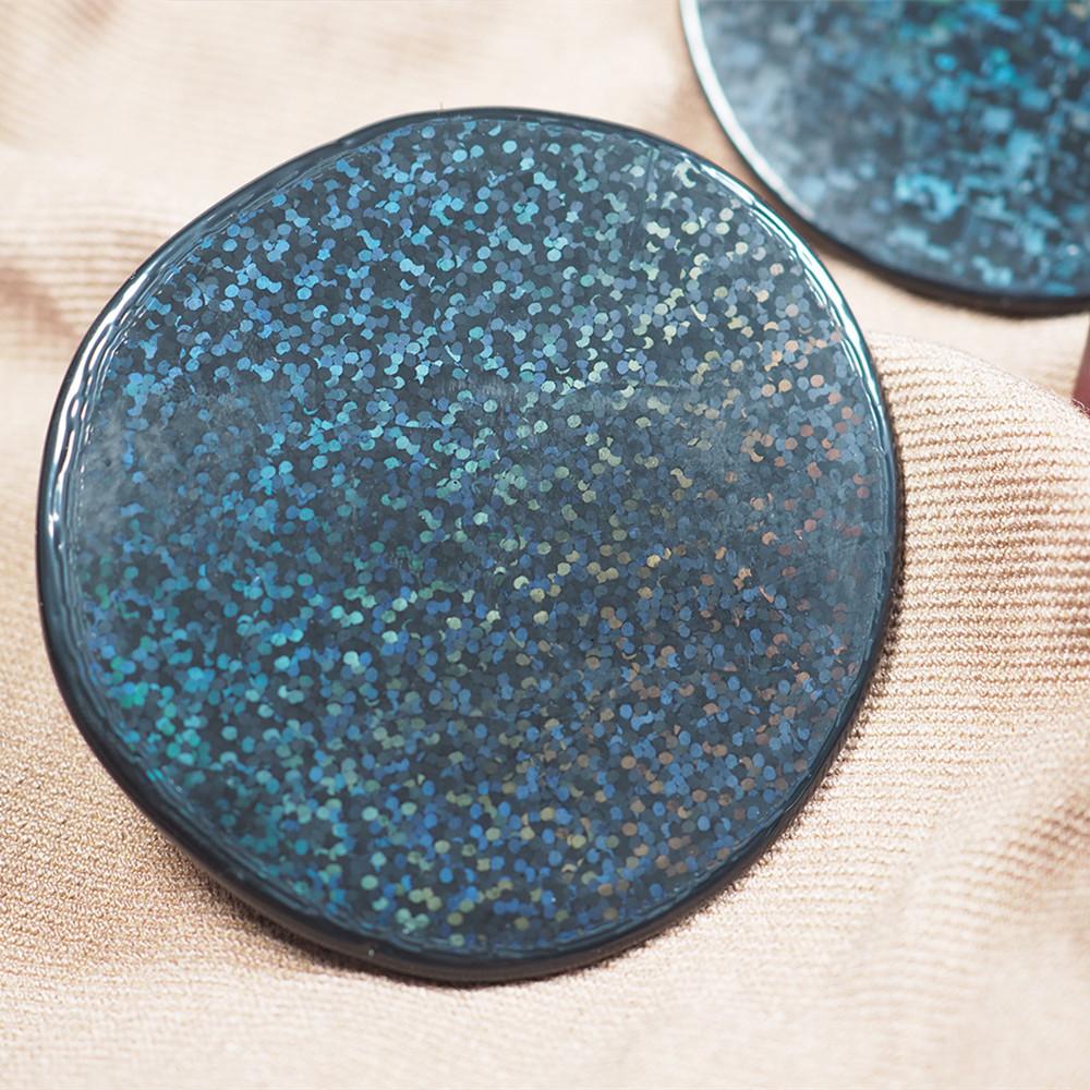 Holographic Laser Silicone Film Geometric Shape Light and Shadow Transfer Patch for DIY Coaster Tray Epoxy Resin Mold Decoration