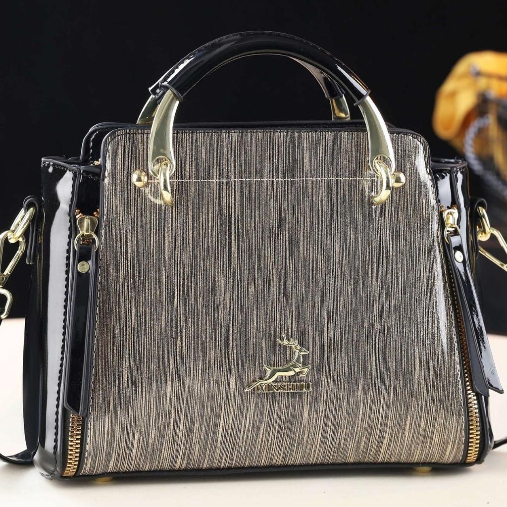 2026 New European and American Style Patent Leather Handbag Women's Fashionable Versatile Crossbody Bag