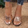 Sommer Neuer Stil Keilabsatz Dicke Sohle Fischmaul High Heel Pantoletten Damen Pantoletten Sandalen Vier Stile Übergröße 36-41