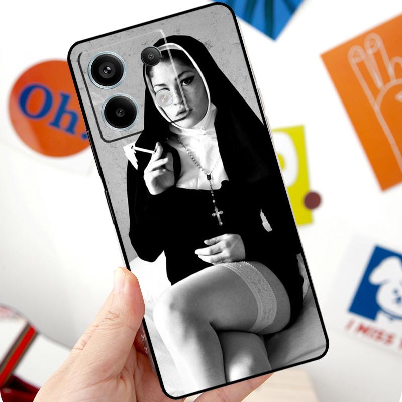 Sister Nun Kiss Funda For Xiaomi Redmi Note 14 13 10 11 12 15 Pro Plus Case For Redmi 15 14C 10C 12C 13C 15C