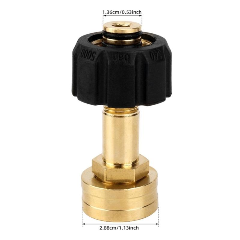 Industrial Strength 3/4In Female Threaded Quick Connect Adapter M22-14mm Copper Fitting For High Pressure Hose Systems