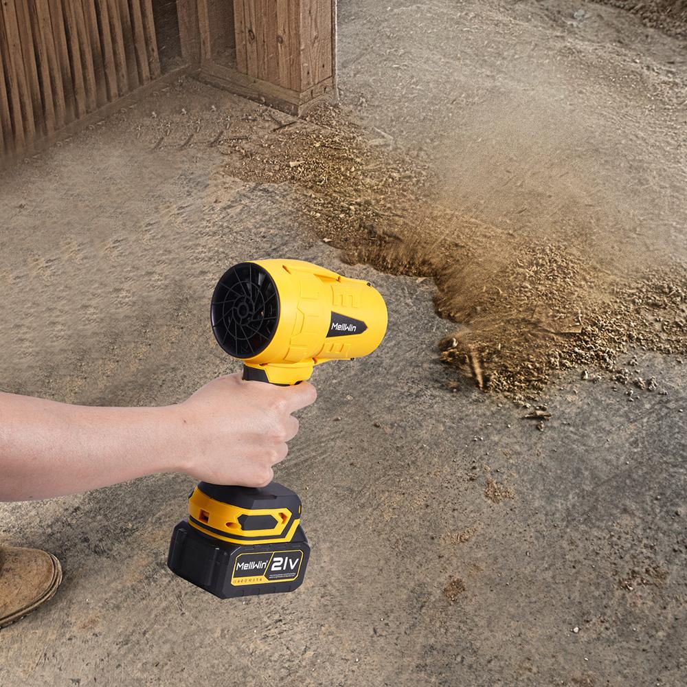 MELLWIN Brushless Electric Turbo Fan Blowers Jet Violent Handheld Leaf Blower Dust Blowing for Makita 18V Battery Pins