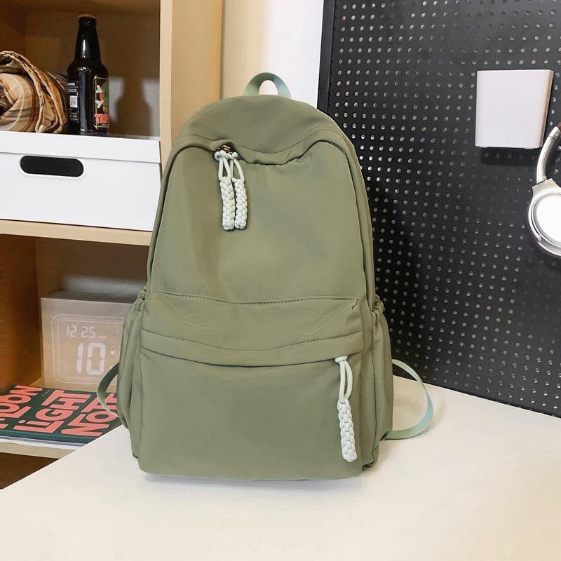 Schoolbag new Japanese ins solid color backpack Korean version ins small fresh college style junior high school student versatile backpack