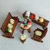 Mini Rocking Chair Ornament 1:12 Scale Premium Synthetic Wood Lightweight Miniature Furniture Fairy Garden Photography Props