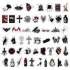 50 Gothic Dark Sticker Sheets: Creative Decorative Waterproof Stickers for Notebooks & Planners