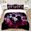 3pcs Romantic Sally Jack Bedding Set, Including 1 Quilt Cover and 2 Pillow Shams, Without Filling, Soft and Comfortable Home Bedroom Fabric, Fash