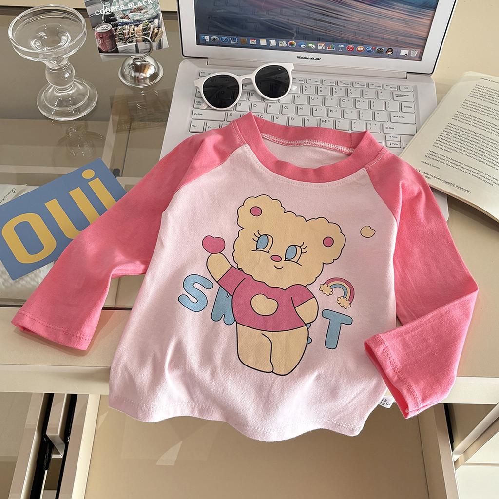 Kids Long Sleeve Cotton T Shirt Spring Autumn Base Layer For Boys Girls