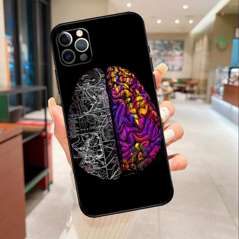 Medical Human Organs Brain Phone Case For iPhone 16 15 14 11 12 13 17 Pro Max mini 15 Plus 16e 17 Air Protective Cover
