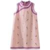 Hacikis Girls' Embroidered New Chinese Style Sleeveless Dress