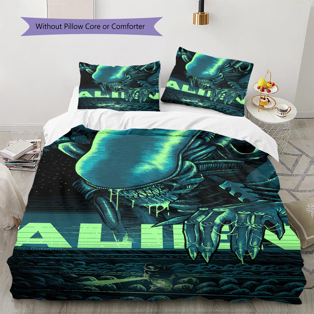 Cartoon Pattern Bedding Quilt Set Quilt Cover Pillowcase Home Decoration Birthday Gift (1 * Duvet Cover + 2 * Pillowcase, Without Core)