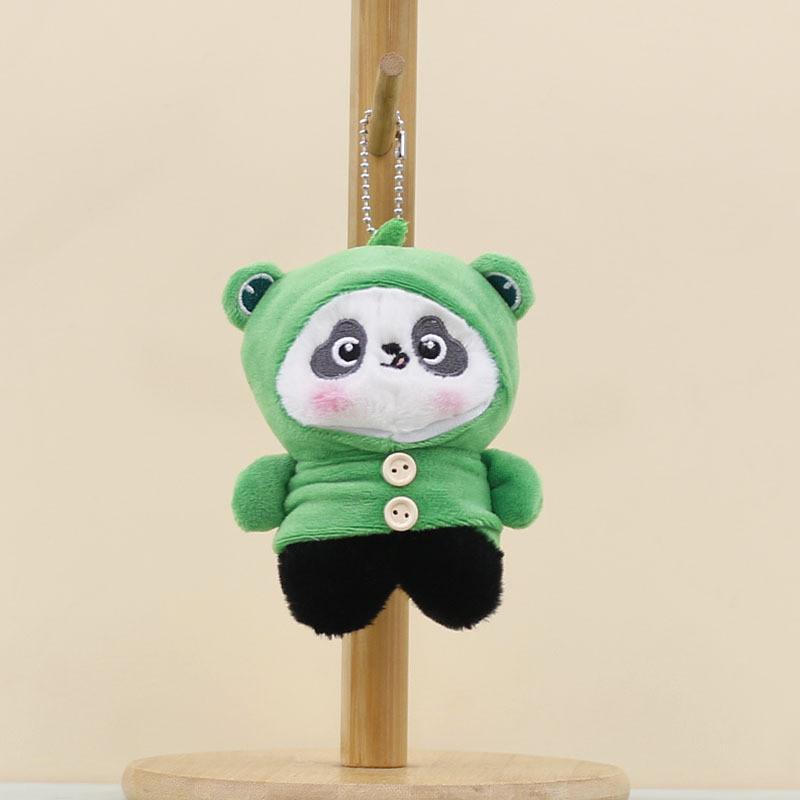 Panda Into Turn Frog Duck Bear Plush Toy Keychain Bag Pendant Doll Kids Gift