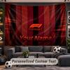 Wall Hanging Tapestry Custom NameF1 Pattern Personalized Printed Fabric Wall Decor