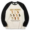 Seupeullaesikodeu Raglan Long Sleeve Cream - Hey Puppy