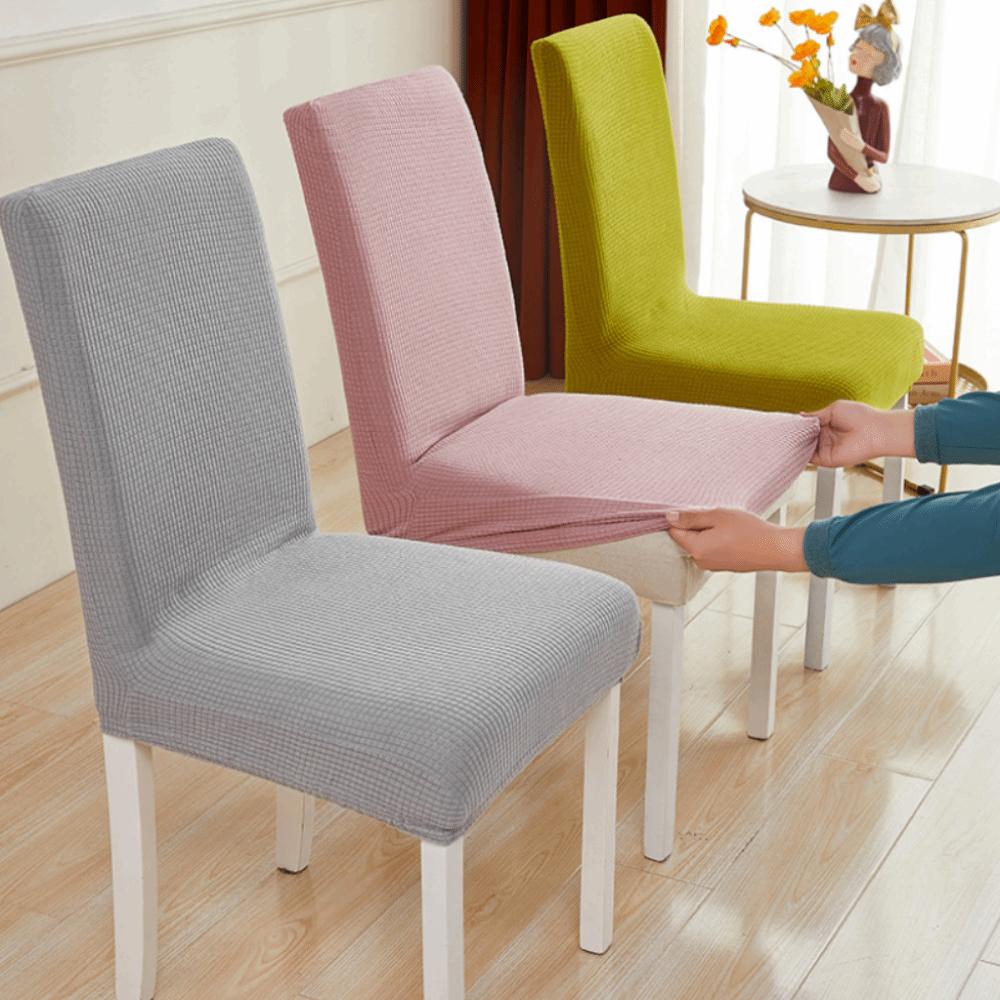 High Elastic Seat Cover Plain Color Stool Cover Dining Chair Cover Wedding Banquet