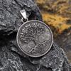 Pendant Nordic Viking Tree of Life New Retro Round Pendant Jewelry Necklace