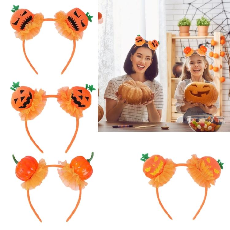 Pumpkin Hairhoop Festival Headband Halloween Dressingup Costume Props Headpiece Theme Party Headband Adult Holiday Props