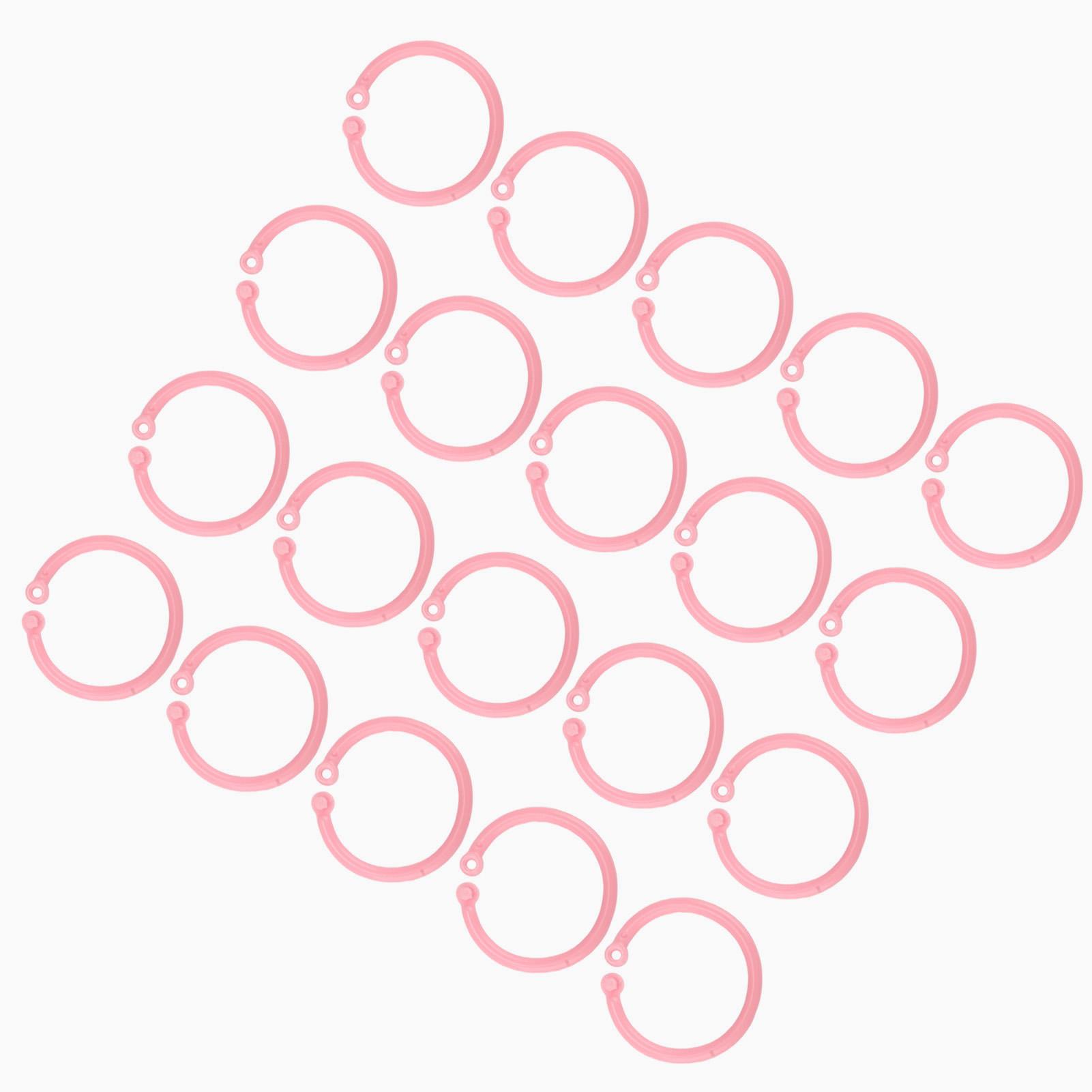 20 шт гибкая пряжка для книг свободная пряжка для листов 30 мм одинарное кольцо для картотек розовое розовый 495₽