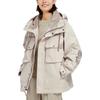 Li Ning China Series Solid Color Logo Embroidered Hooded Drawstring Jacket Unisex Jacket White AFDSB71-1