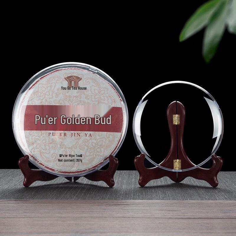 Transparent Puer Tea Cake Storage Box & Display Stand