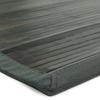 Tapis en bambou larges lattes et ganse gris 120x170