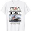 Titanic Vintage Schip Atlantische Oceaan Reis Retro Poster T-shirt