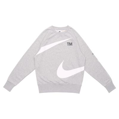 Nike Ανδρικό Πλεκτό Πουλόβερ Φούτερ με Μεγάλη Εκτύπωση Λογότυπου Swoosh Γκρι DD6097-063