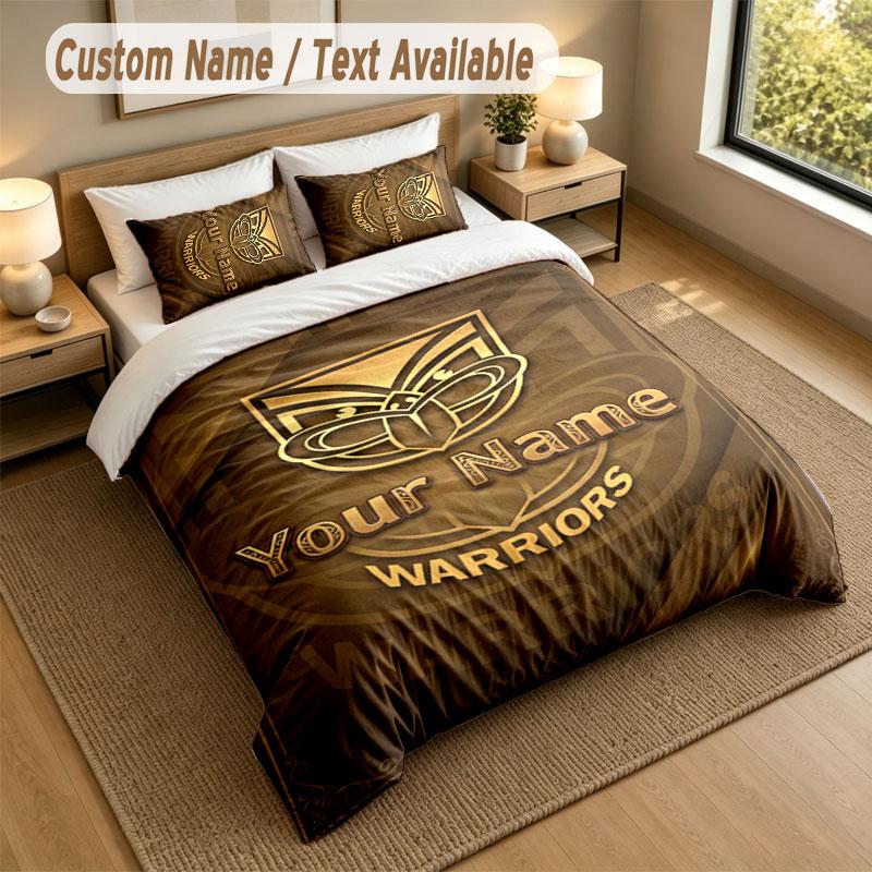 Bedding Set 1 Duvet Cover 2 Pillowcases Wigan Warriors Print Soft Bed Linen Bedroom Decor