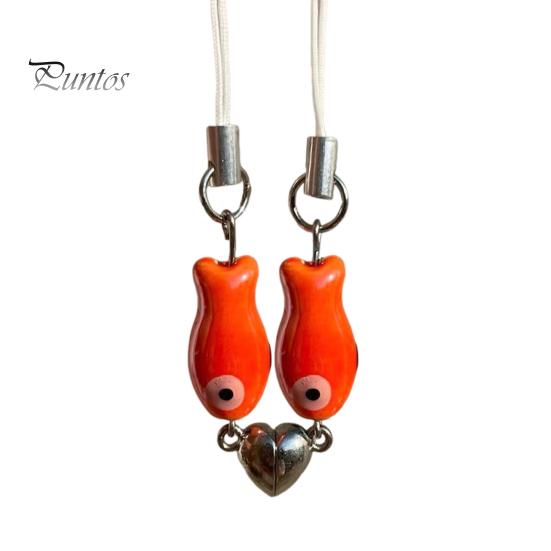 

Керамічний брелок-підвіска у вигляді рибки, магнітний ремінець у формі серця, брелок для пари, подарунки на День святого Валентина червоний