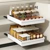 Pull-out Kitchen Storage Rack Anti-slip Slide Out Pantry Shelves Drawer Type Storage Tray  for Home