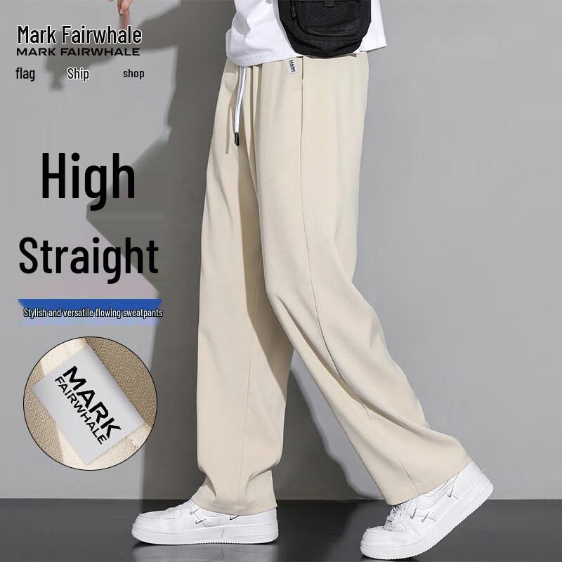 MARK FAIRWHALE Men s Loose Straight-Leg Casual Sports Pants