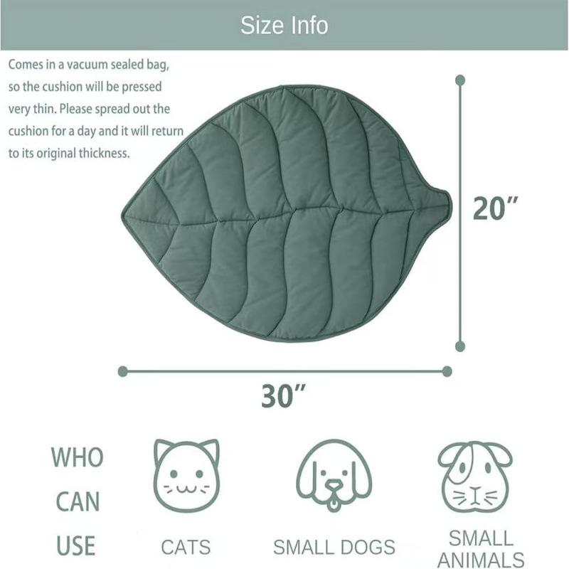 Leaf-Shaped Pet Mat: Cozy, Thickened Maple Leaf Mat for Small Cats & Dogs