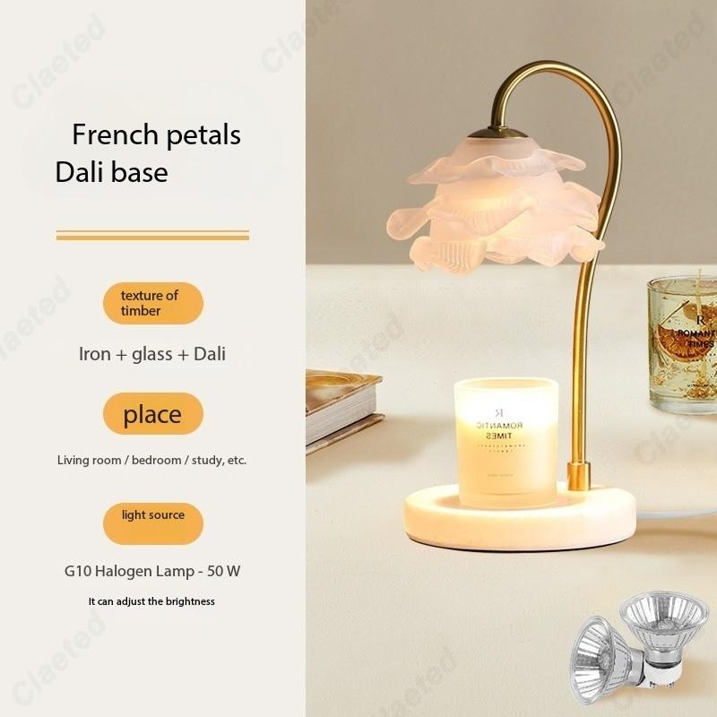 Creative Retro American Scented Candle Table Lamp Dimmable Bedroom Romantic Fragrance Lighting Lamps US  plug
