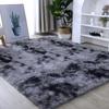 Modern Grey Fluffy Anti Slip Rug For Living Room Sofa And Bedroom Decor Washable Large Floor Covering Mat