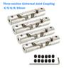 Metal Cardan Joint Motor Connector 4/5/6/8/10mm RC Boat Car Shaft Coupler Three-section Universal Joint Coupling Gimbal