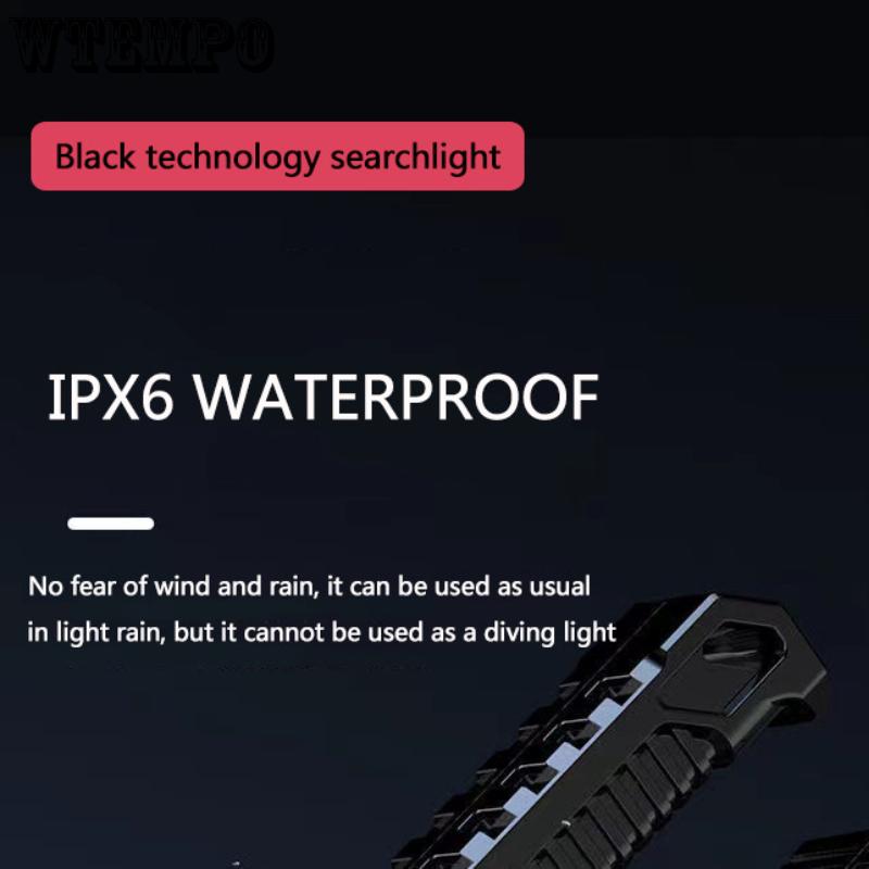 Solar Rechargeable USB Strong Light Flashlight Super Bright Led Flashlight Portable Searchlight Distant Light