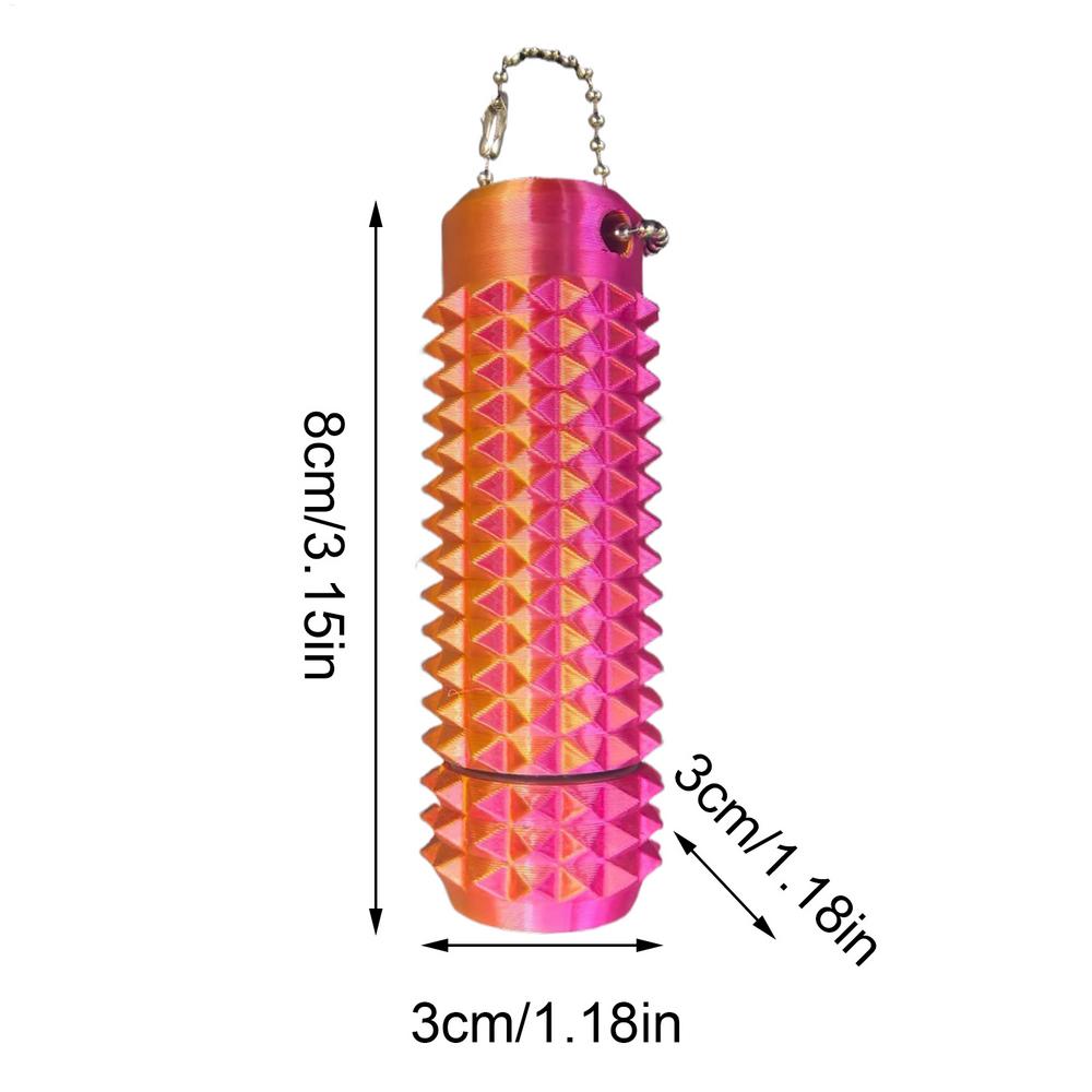 1pc Spiky Stress Relief Toy, 3D Printed Key Pendant For Anxiety & Novelty Gift, Spiky Fidget Toys