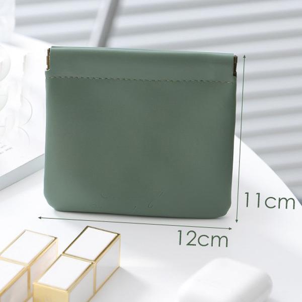 Fashion Leather Storage Bag Automatic Closure Waterproof Purse Portable Earphone Charging Line Cosmetic Lipstick Jewelry Bag