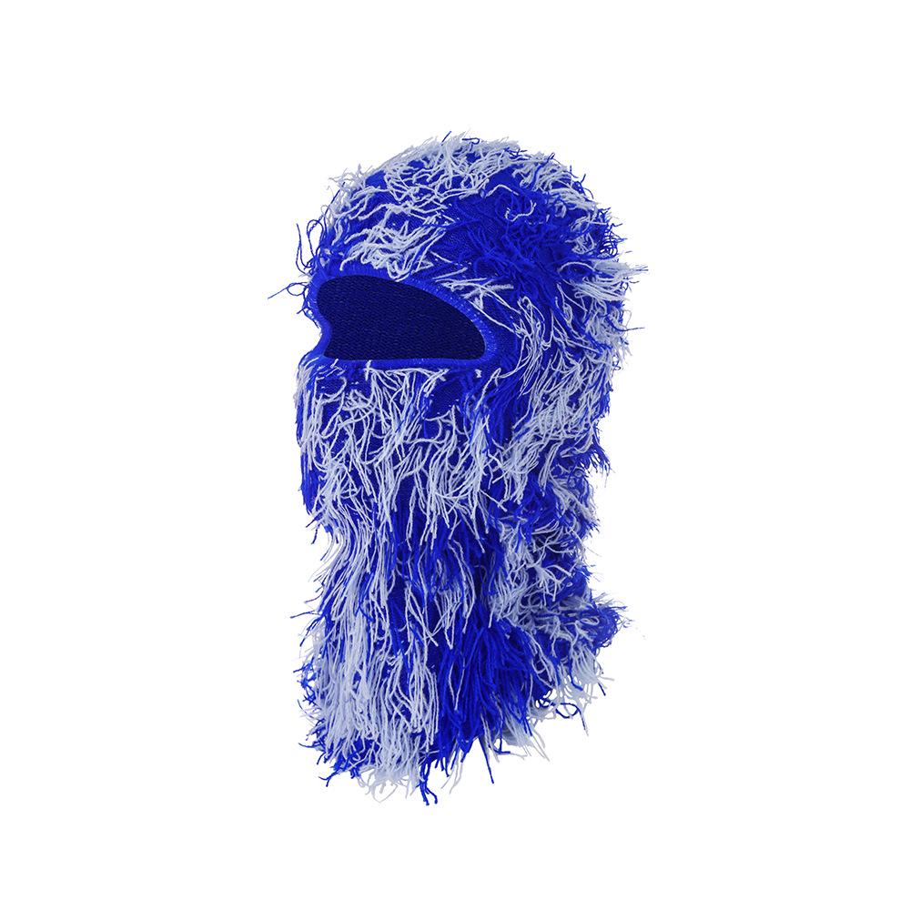 Single-Hole Knitted Prank Mask: Acrylic Yarn Balaclava for Outdoor Warmth