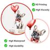Aquarell Valentinstag Hund mit Ballons Wandaufkleber Selbstklebend Abnehmbar für Schlafzimmer Wohnzimmer Eingangsbereich Heimdekoration