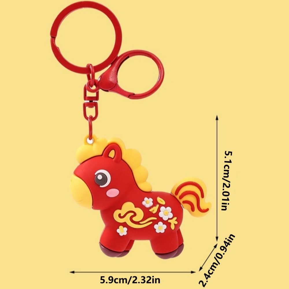 Hängender Schmuck Schlüsselanhänger Pferd Jahr des Pferdes Pferde-Design Schlüsselring Tierkreiszeichen Pony-Schlüsselanhänger Pferdejahr