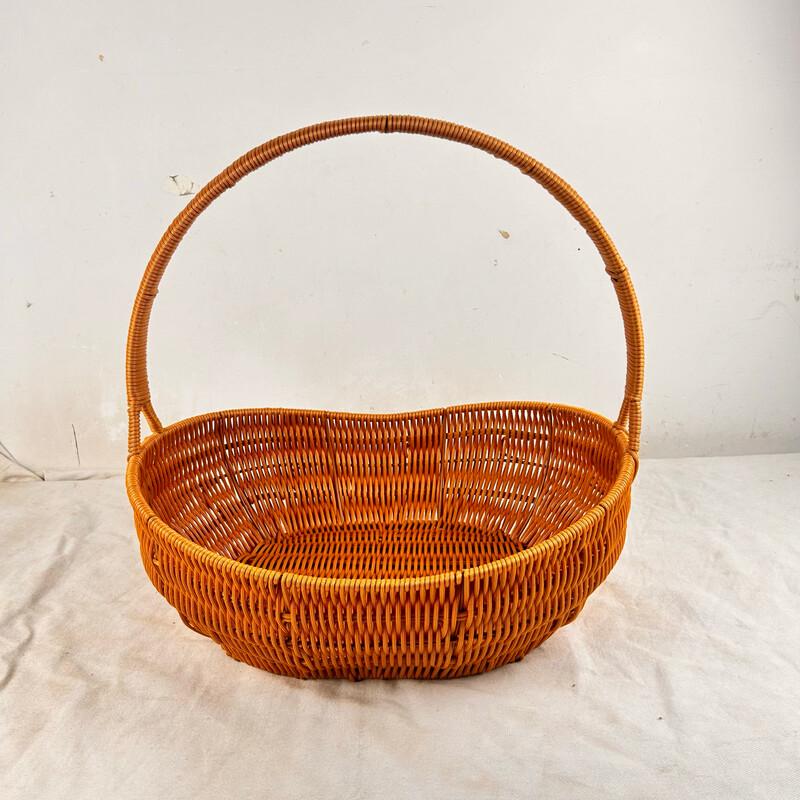 Rattan-Style Handheld Fruit Basket