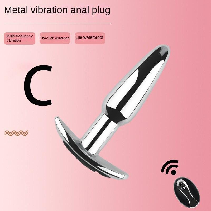 10 Frequency Remote Control Metal Vibrating Wearable Vibrating Posterior Plug Prostate Massager Masturbator Vibrator Sex Toys for Men and Women