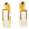 Hermes [Excellent Condition] Olympe Vaux Epsom Hoop Earring White goldUsed
